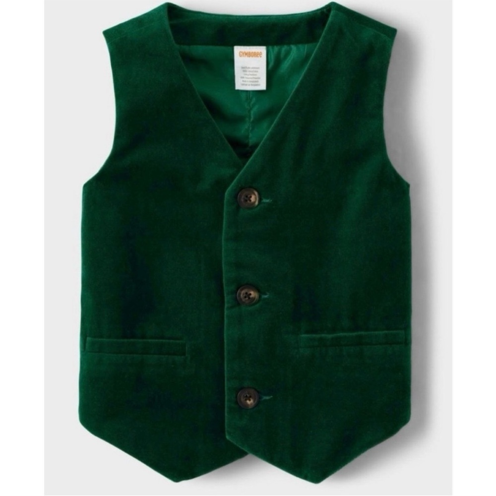Gymboree Green Velvet Kids Vest
